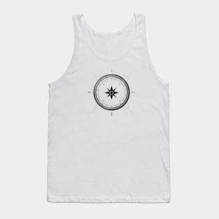 Black Grunge Compass I Tank Top